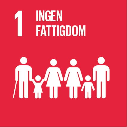 Ensamstående familj med barn, symbol för att bekämpa fattigdom i Sverige.